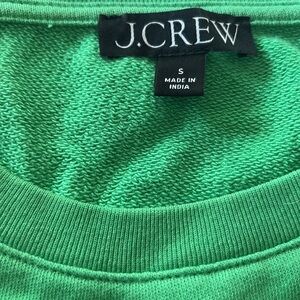 Terry Puff Sleeve Green Sweatshirt S